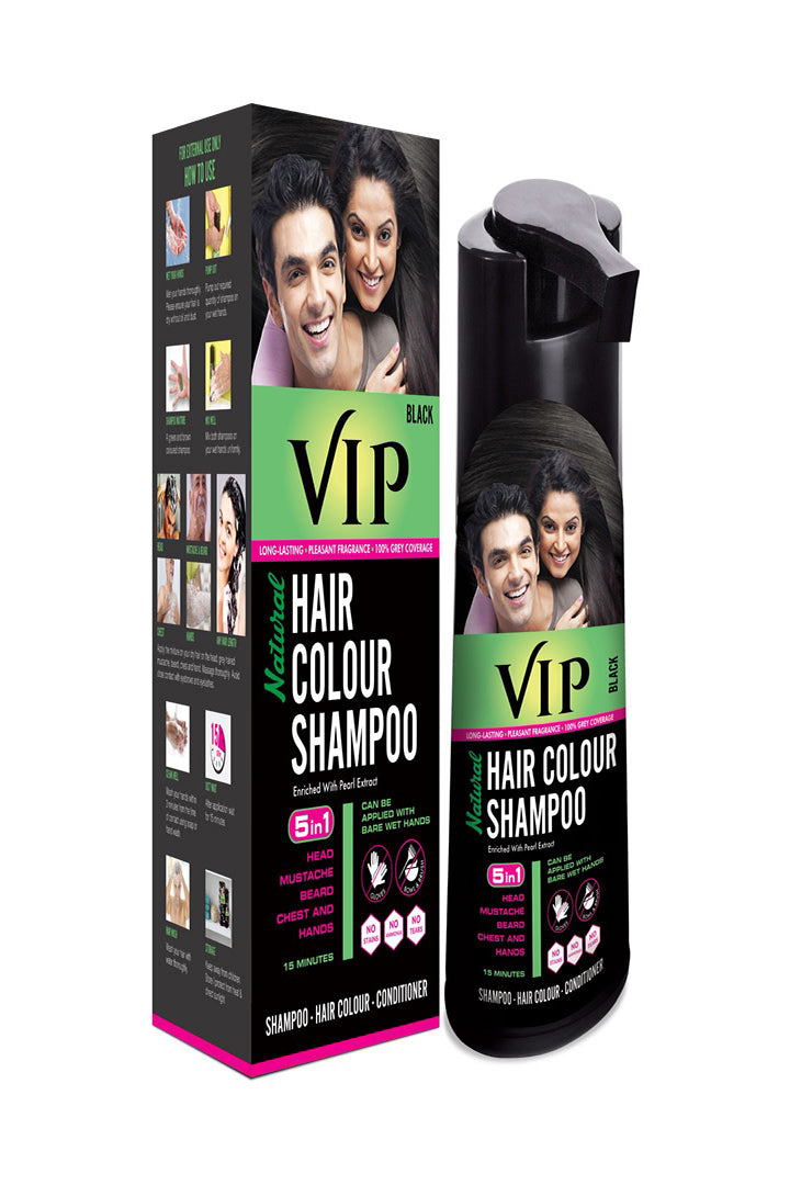 VIP Hair Colour Shampoo 180ml Black