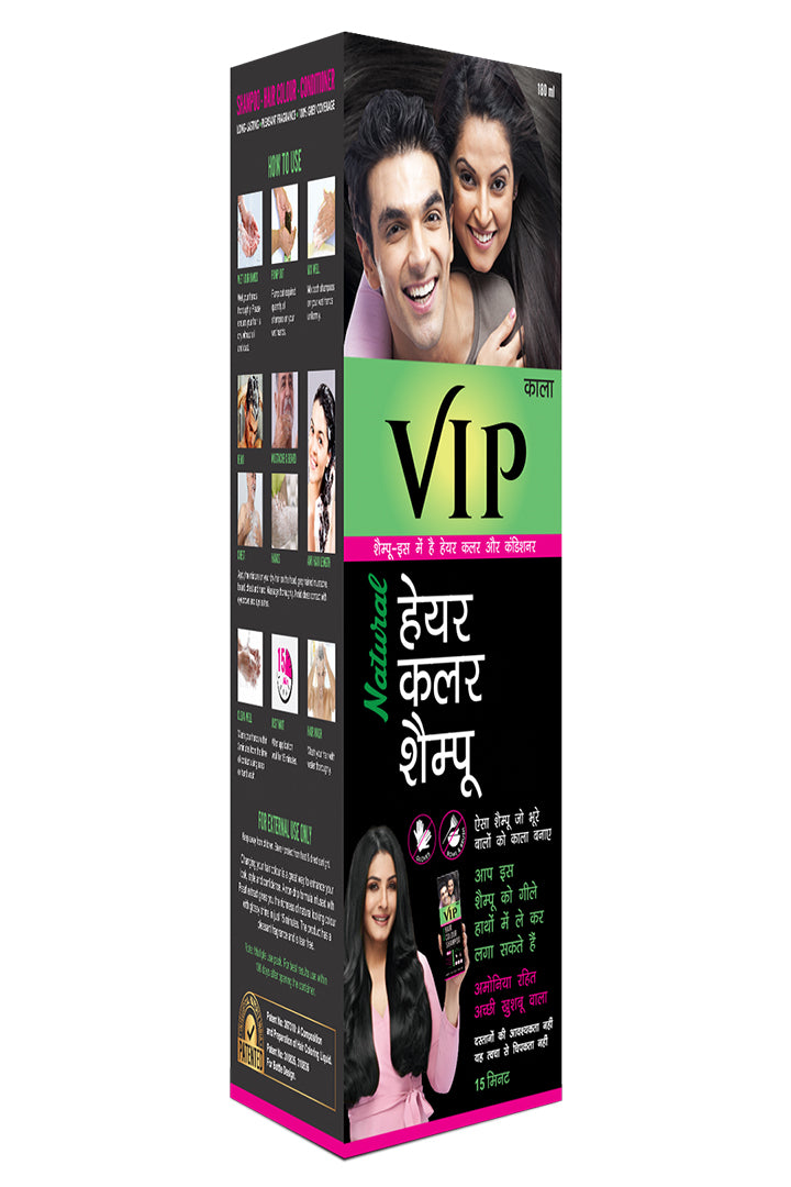 VIP Hair Colour Shampoo 180ml Black