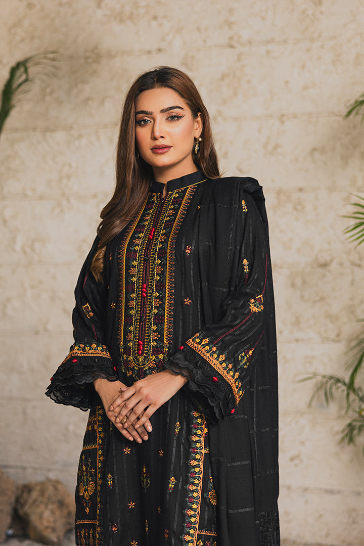 Peridot Luxury Embroidered Unstitched 3Pc Suit - PD-375A