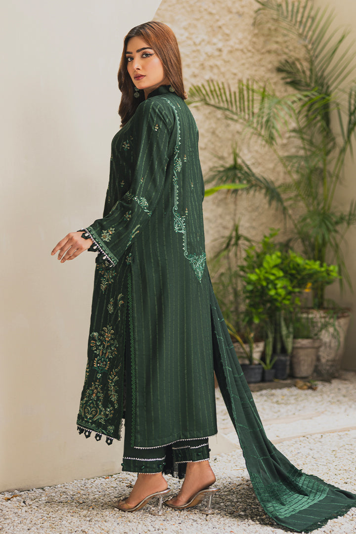 Peridot Luxury Embroidered Unstitched 3Pc Suit - PD-376A