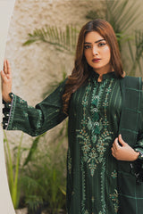 Peridot Luxury Embroidered Unstitched 3Pc Suit - PD-376A