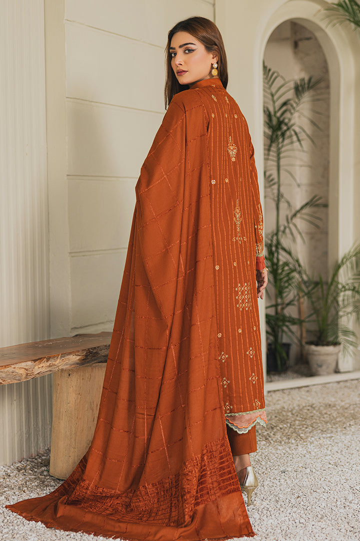 Peridot Luxury Embroidered Unstitched 3Pc Suit - PD-378A