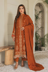 Peridot Luxury Embroidered Unstitched 3Pc Suit - PD-378A