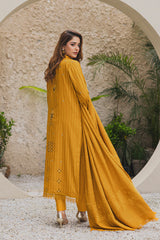 Peridot Luxury Embroidered Unstitched 3Pc Suit - PD-378B