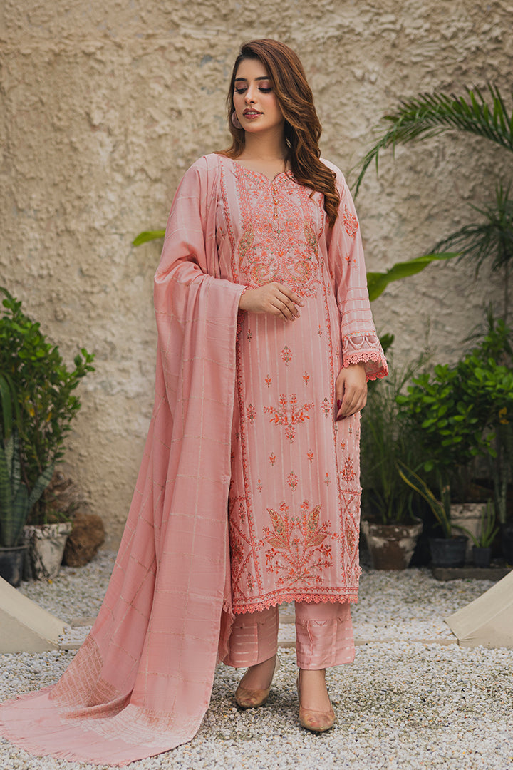 Peridot Luxury Embroidered Unstitched 3Pc Suit - PD-379A