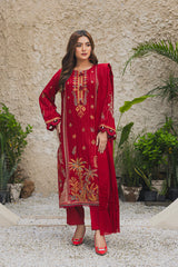 Peridot Luxury Embroidered Unstitched 3Pc Suit - PD-380B