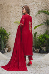 Peridot Luxury Embroidered Unstitched 3Pc Suit - PD-380B