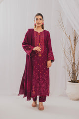 Peridot Luxury Embroidered Unstitched 3Pc Suit - PD-381A